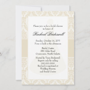 Pearl Damask Vrijgezellenfeest Kaart