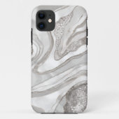 Pearl, diamanten en digitale platina-geode kunst Case-Mate iPhone case (Achterkant)