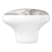 Pearl, diamanten en digitale platina-geode kunst keramische knop (Zijkant)