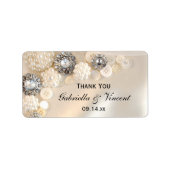 Pearl Diamond Buttonnen Weddenschap Etiket (Voorkant)