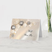 Pearl Diamonds Buttonnen zullen mijn Bridesmaid zi (Voorkant)