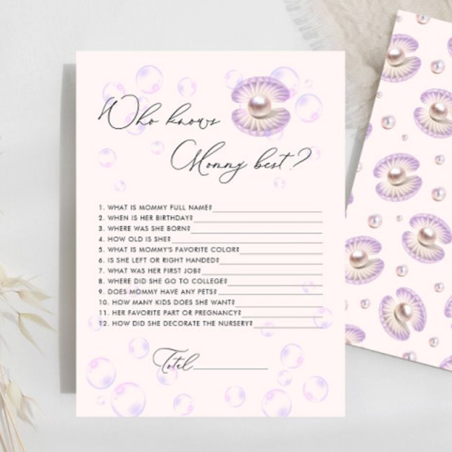 Pearl die weet mama beste Baby shower spel (Creator heeft geüpload)