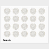 Pearl "Embossed" Damask Envelope Seal Ronde Sticker (Vel)