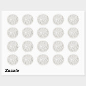 Pearl "Embossed" Damask Envelope Seal Ronde Sticker (Vel)