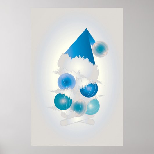 Pearl en blauw voor Kerstmis Poster (Voorkant)