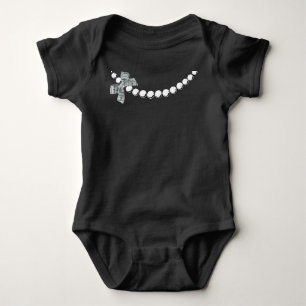 Pearl en Bow Baby Jersey Bodysuit