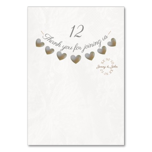 Pearl en crème lace kaart (Voorkant)