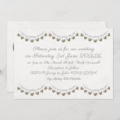 Pearl en crème lace kaart (Voorkant / Achterkant)