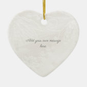 Pearl en crème lace keramisch ornament (Voorkant)