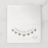 Pearl en crème lace plaatskaartje (Buitenkant ongevouwen)