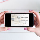 Pearl en Diamond Buttonnen Quinceañera Kaart