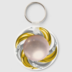 PEARL EN DIAMONDS SLEUTELHANGER