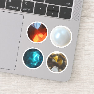 Pearl en gems sticker