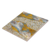 Pearl en Gold Cluster op marmer Tegeltje (Zijkant)