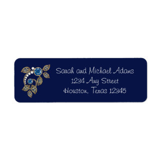 Pearl en Gold Filigree Retouradres Label