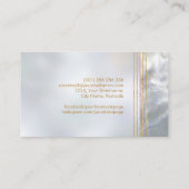 Pearl en goud Treble Clef Ornament Visitekaartje (Achterkant)