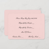 PEARL EN PROSECCO ROZE RSVP-KAART (Voorkant / Achterkant)