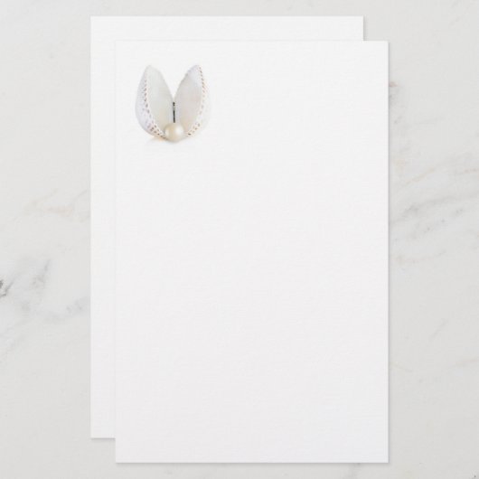Pearl en seashell briefpapier (Voorkant / Achterkant)