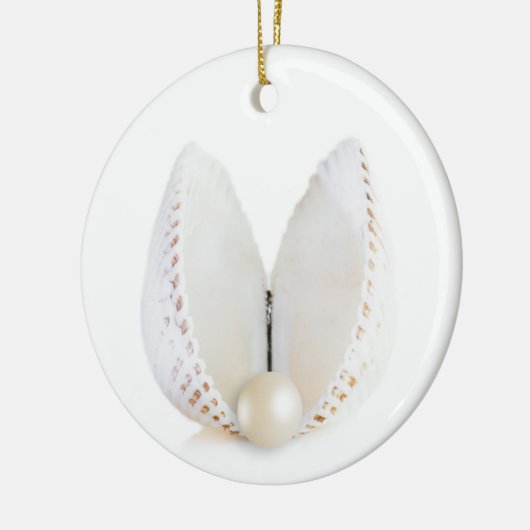 Pearl en seashell keramisch ornament (Links)