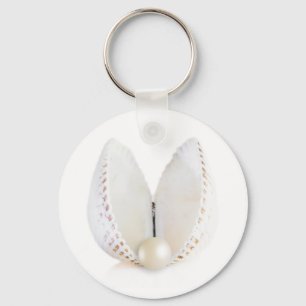 Pearl en seashell sleutelhanger