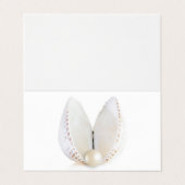 Pearl en seashell visitekaartje (Buitenkant ongevouwen)