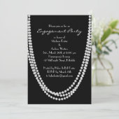 Pearl Engagement Party Uitnodiging uit 1920 (Staand voorkant)