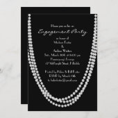 Pearl Engagement Party Uitnodiging uit 1920 (Voorkant / Achterkant)