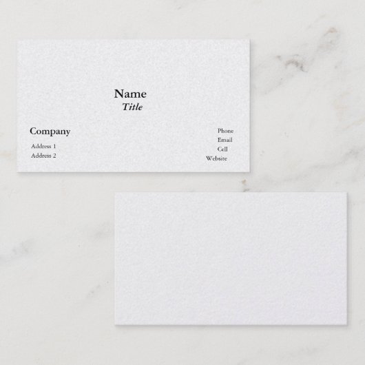 Pearl Finish Visitekaartjes (Voorkant / Achterkant)