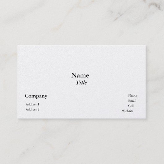 Pearl Finish Visitekaartjes (Voorkant)