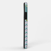 Pearl Floral Blauwgroen ZigZag Pattern Case-Mate iPhone Case (Achterkant/rechts)