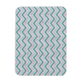 Pearl Floral Blauwgroen ZigZag Pattern Magneet (Verticaal)