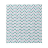 Pearl Floral Blauwgroen ZigZag Pattern Notitieblok (Voorkant)