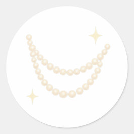 Pearl garland sway ronde sticker