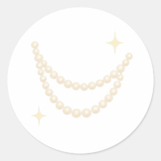 Pearl garland sway ronde sticker