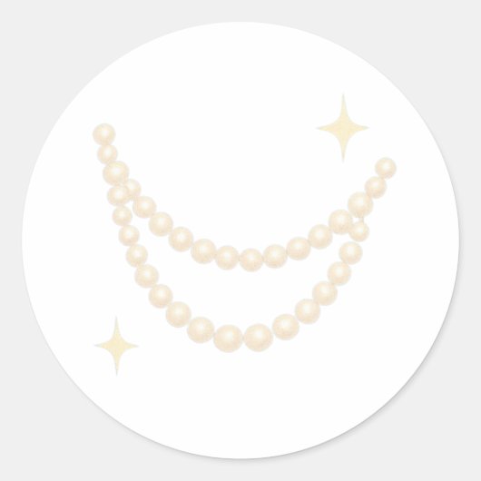 Pearl garland sway ronde sticker (Voorkant)