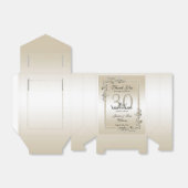 Pearl Gem en Glitter 30th Wedding Jubileum Bedankdoosjes (Uitgevouwen)