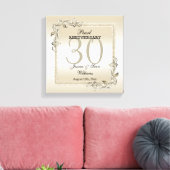 Pearl Gem en Glitter 30th Wedding Jubileum Canvas Afdruk (Insitu (Woonkamer))