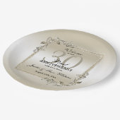 Pearl Gem en Glitter 30th Wedding Jubileum Papieren Bordje (Gekanteld)