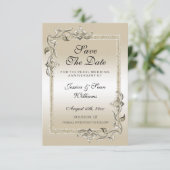 Pearl Gem en Glitter 30th Wedding Jubileum Save The Date (Staand voorkant)