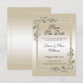 Pearl Gem en Glitter 30th Wedding Jubileum Save The Date (Voorkant / Achterkant)