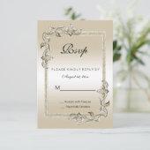 Pearl Gem & Glitter 30th Wedding Jubileum RSVP (Staand voorkant)