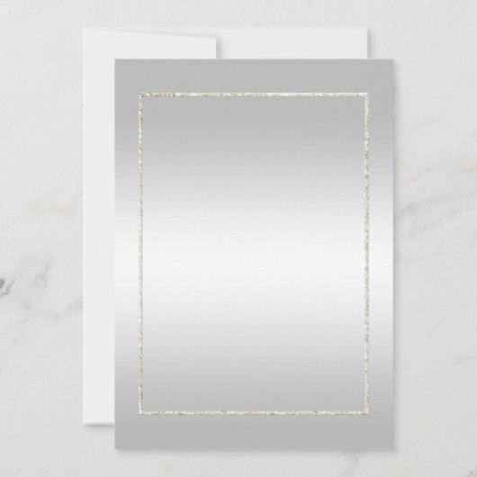 Pearl Gem & Glitter & Silver 1st Weddenschap Kaart (Achterkant)