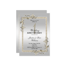 Pearl Gem & Glitter & Silver 1st Weddenschap Kaart