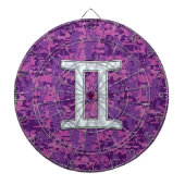Pearl Gemini Zodiac Symbol op Digital Camouflage Dartbord (Voorkant)