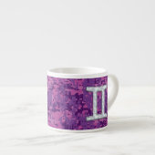 Pearl Gemini Zodiac Symbol op Digital Camouflage Espresso Kop (Voorkant rechts)