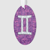 Pearl Gemini Zodiac Symbol op Digital Camouflage Ornament (voorkant)