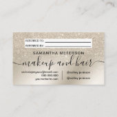 pearl glitter iory ombre gold foil deelt de liefde aanbevelingskaartje (Achterkant)