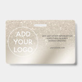 pearl glitter iory ombre logo foto badge (Achterkant)