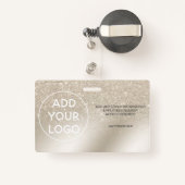 pearl glitter iory ombre logo foto badge (Achterkant met intrekbare)