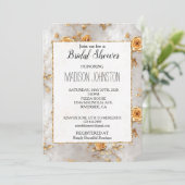 Pearl Gold Floral bruiloft Vrijgezellenfeest Kaart (Staand voorkant)